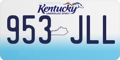 KY license plate 953JLL