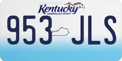 KY license plate 953JLS