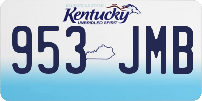 KY license plate 953JMB