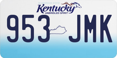 KY license plate 953JMK