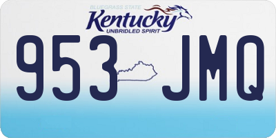 KY license plate 953JMQ
