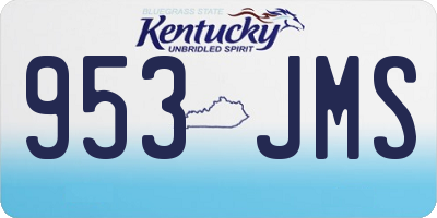 KY license plate 953JMS