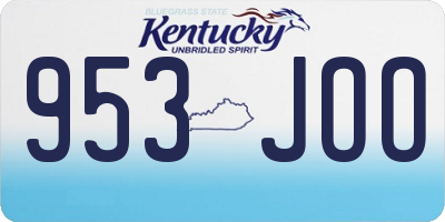 KY license plate 953JOO