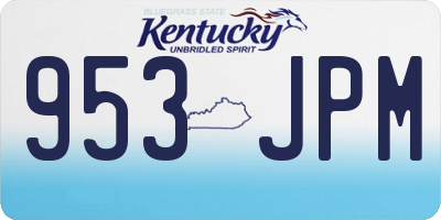 KY license plate 953JPM