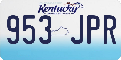 KY license plate 953JPR
