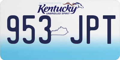 KY license plate 953JPT