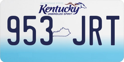 KY license plate 953JRT