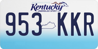 KY license plate 953KKR