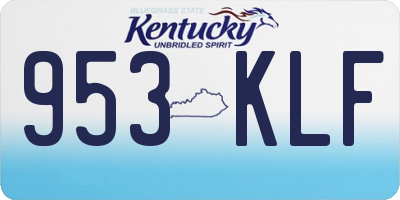 KY license plate 953KLF