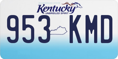 KY license plate 953KMD