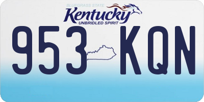 KY license plate 953KQN