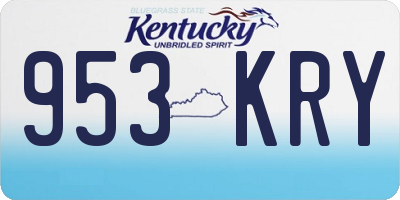 KY license plate 953KRY
