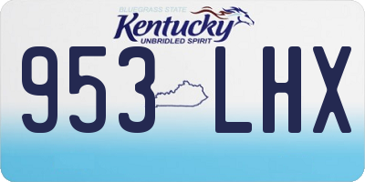 KY license plate 953LHX