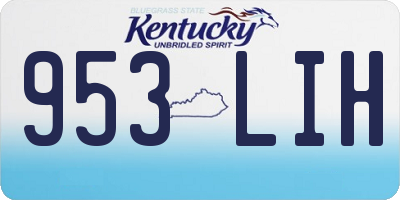 KY license plate 953LIH
