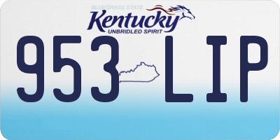 KY license plate 953LIP