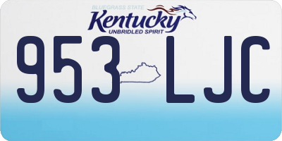 KY license plate 953LJC