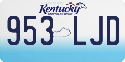 KY license plate 953LJD