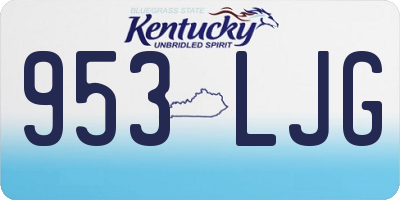 KY license plate 953LJG