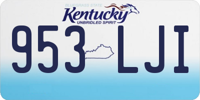 KY license plate 953LJI