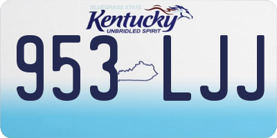 KY license plate 953LJJ
