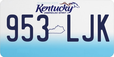 KY license plate 953LJK