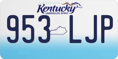 KY license plate 953LJP
