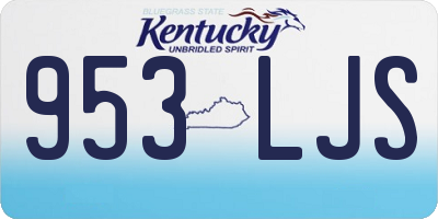 KY license plate 953LJS