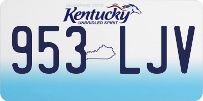 KY license plate 953LJV