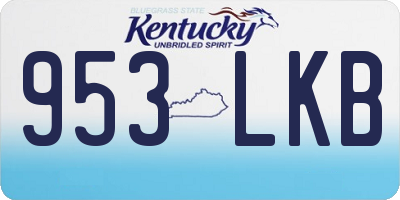 KY license plate 953LKB