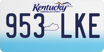 KY license plate 953LKE