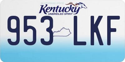 KY license plate 953LKF