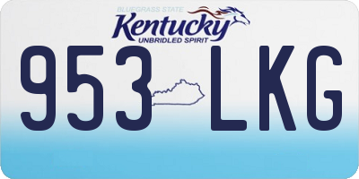 KY license plate 953LKG