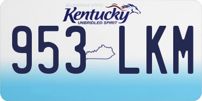 KY license plate 953LKM