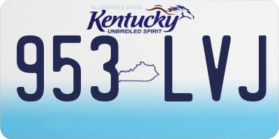KY license plate 953LVJ