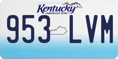 KY license plate 953LVM