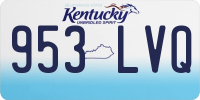 KY license plate 953LVQ