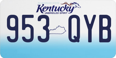 KY license plate 953QYB
