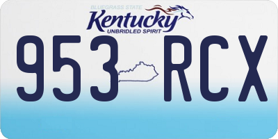 KY license plate 953RCX