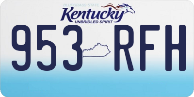 KY license plate 953RFH