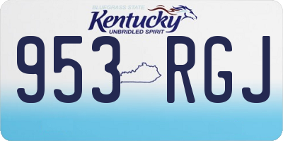 KY license plate 953RGJ