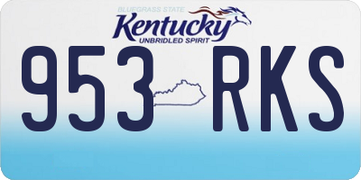 KY license plate 953RKS