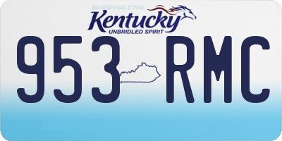 KY license plate 953RMC
