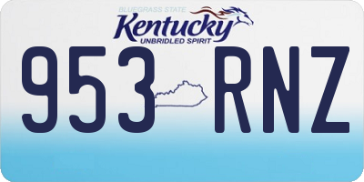 KY license plate 953RNZ
