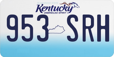 KY license plate 953SRH