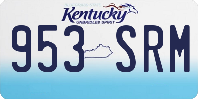KY license plate 953SRM