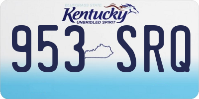 KY license plate 953SRQ