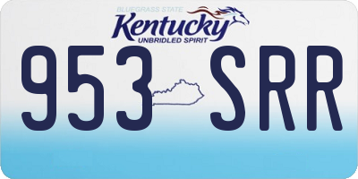 KY license plate 953SRR