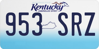 KY license plate 953SRZ