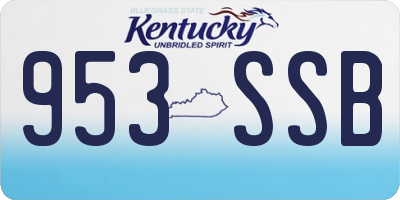 KY license plate 953SSB