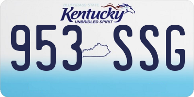 KY license plate 953SSG